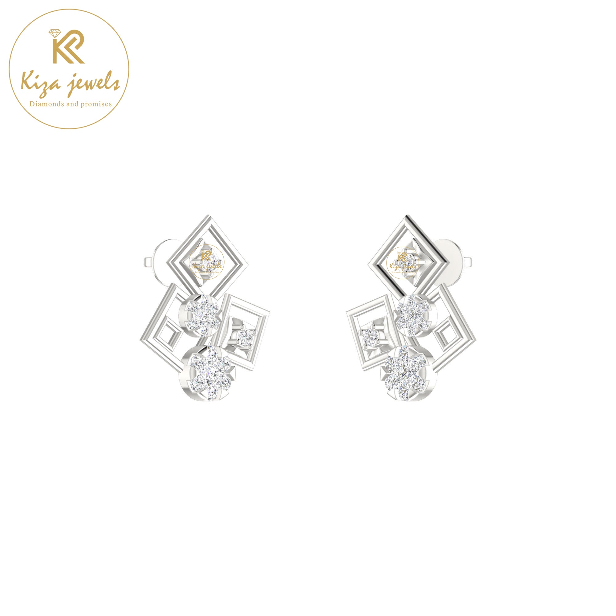 0.22 TDW Round Cut Diamond Women's Stud Earring