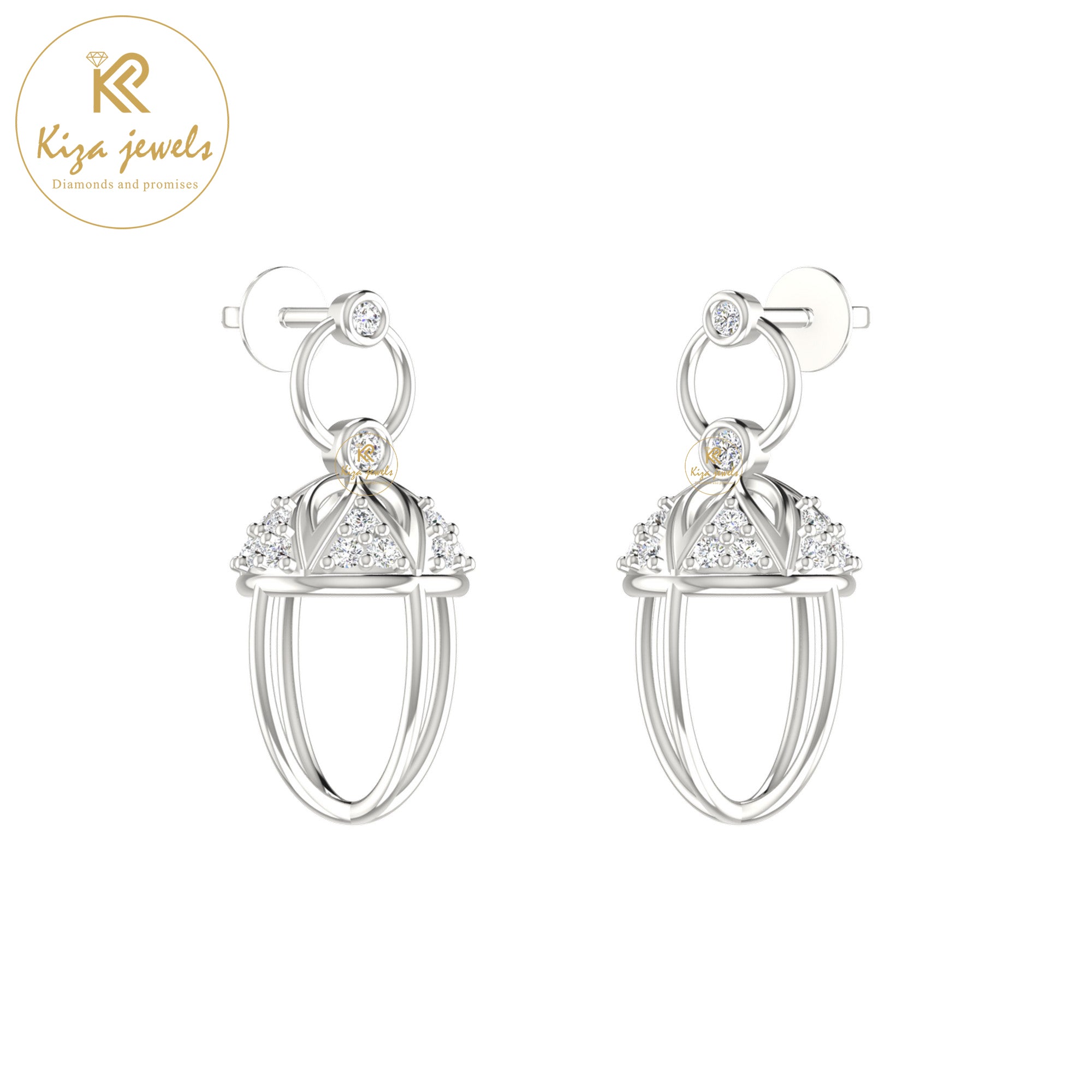 0.23 TDW Round Cut Diamond Women's Drop & Dangle Earring