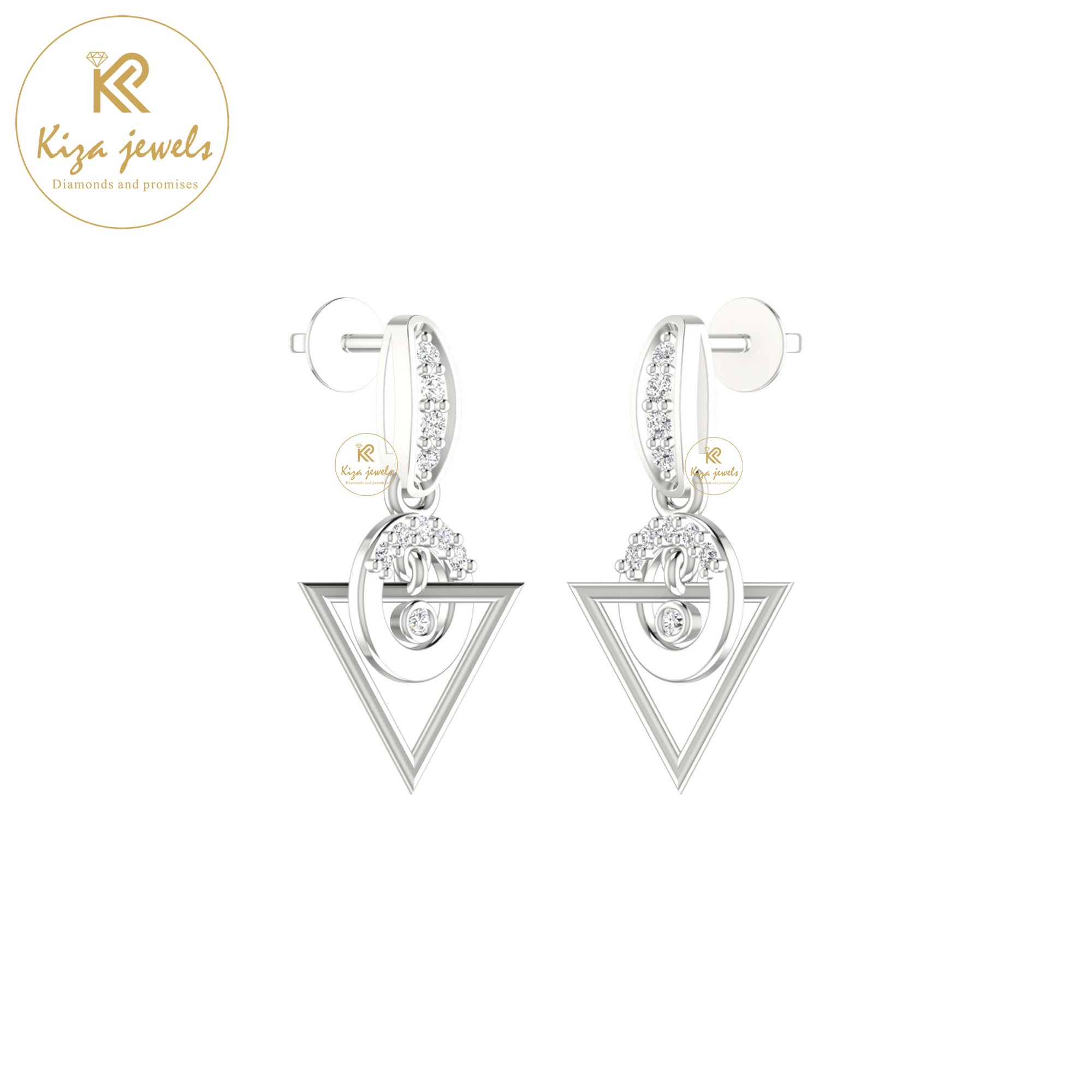 0.08 TDW Round Cut Diamond Women's Drop & Dangle Earring