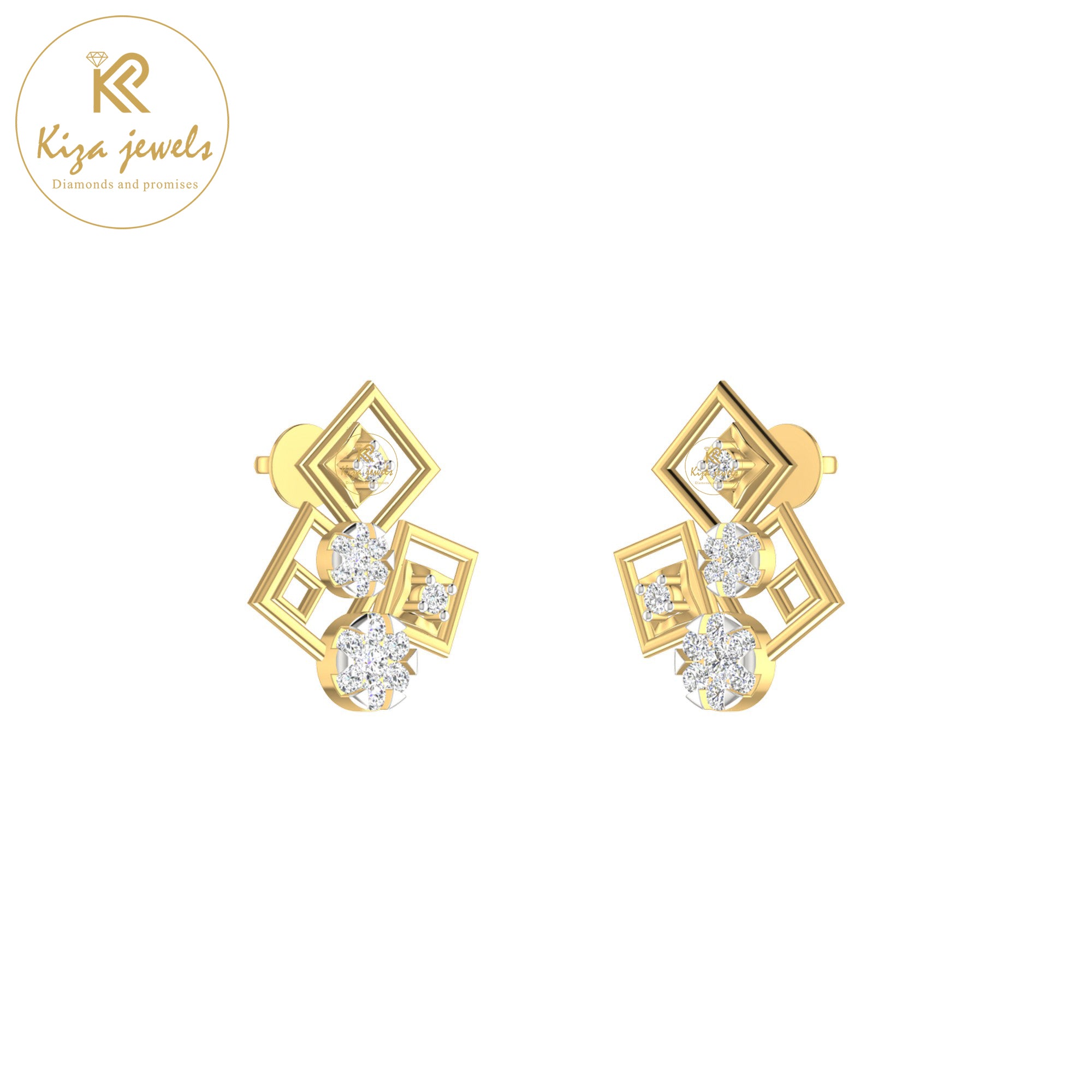 0.22 TDW Round Cut Diamond Women's Stud Earring