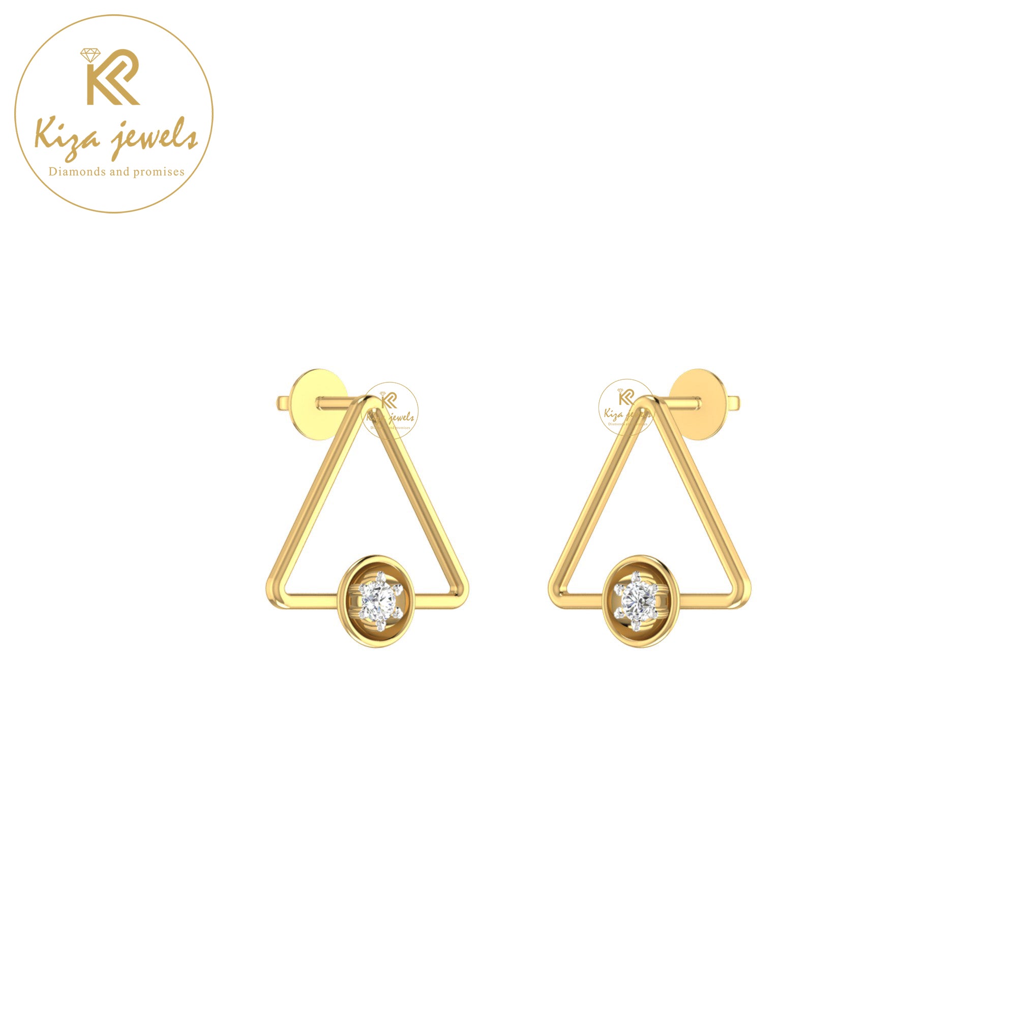 0.07 TDW Round Cut Diamond Women's Stud Earring