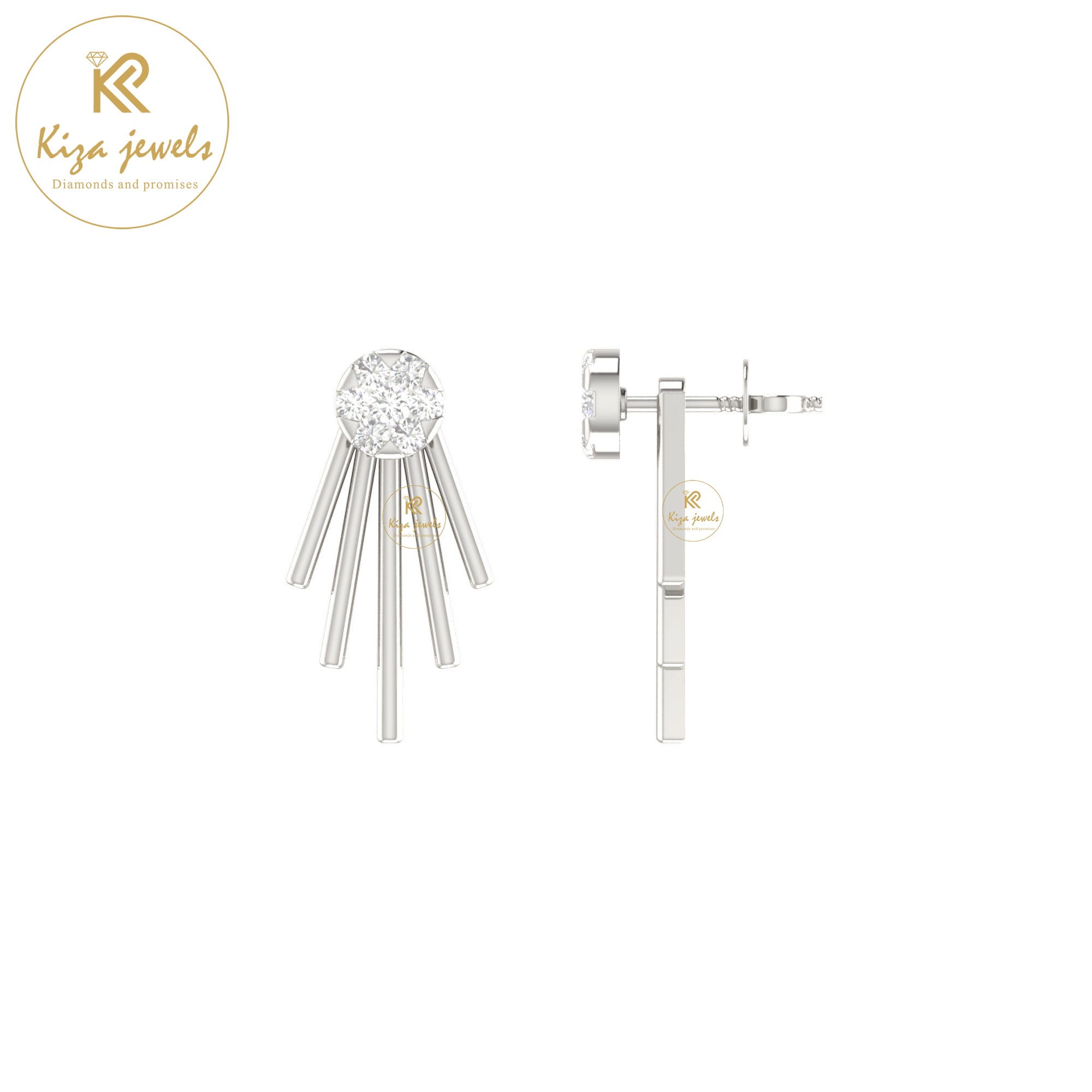 0.13 TDW Round Cut Diamond Stud Earring