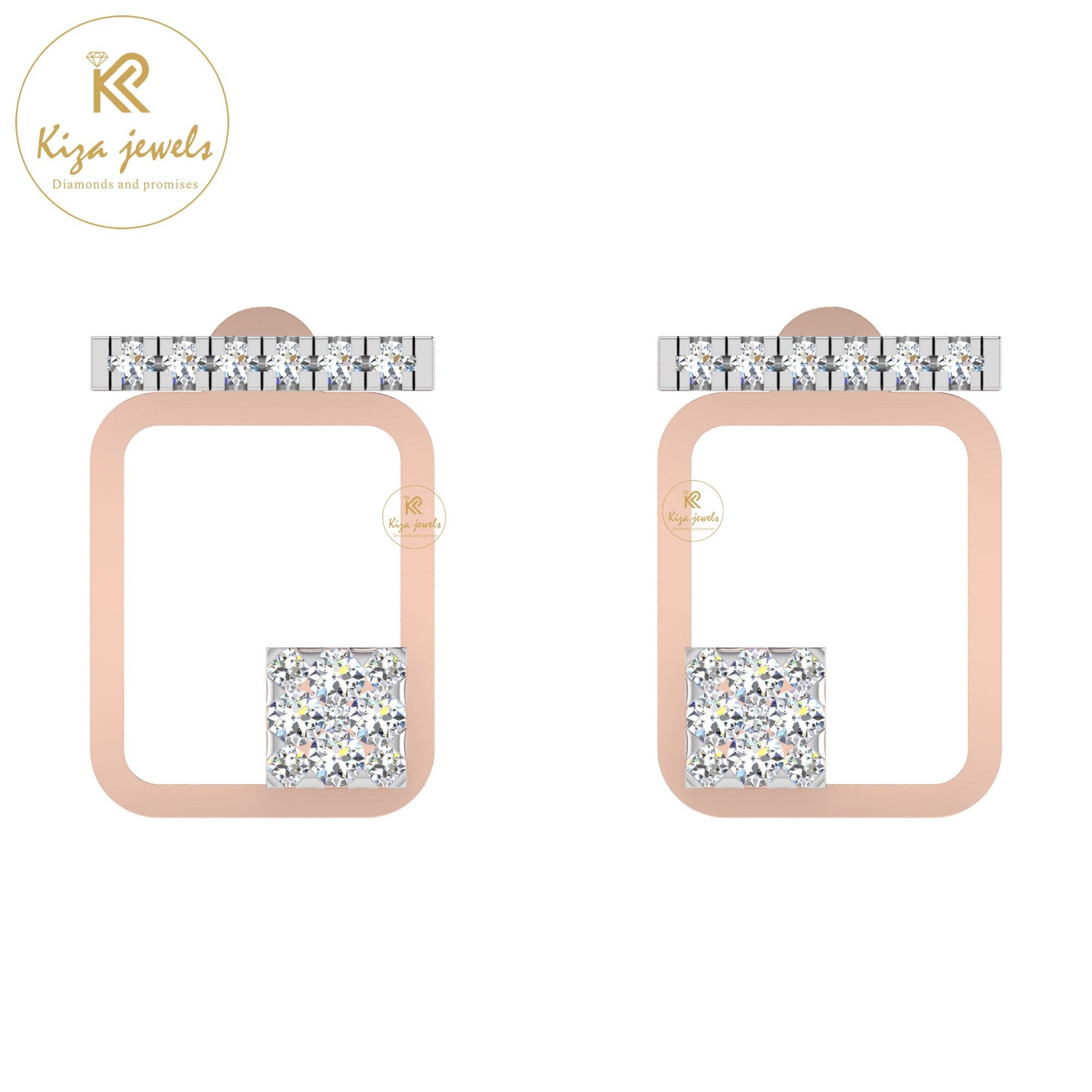 0.29 TDW Round Cut Diamond Women's stud Earring