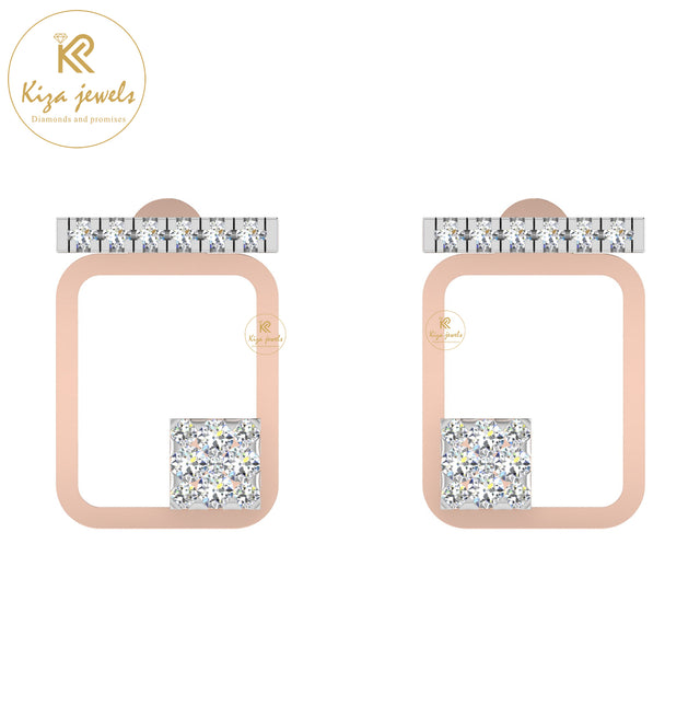 0.29 TDW Round Cut Diamond Women's stud Earring