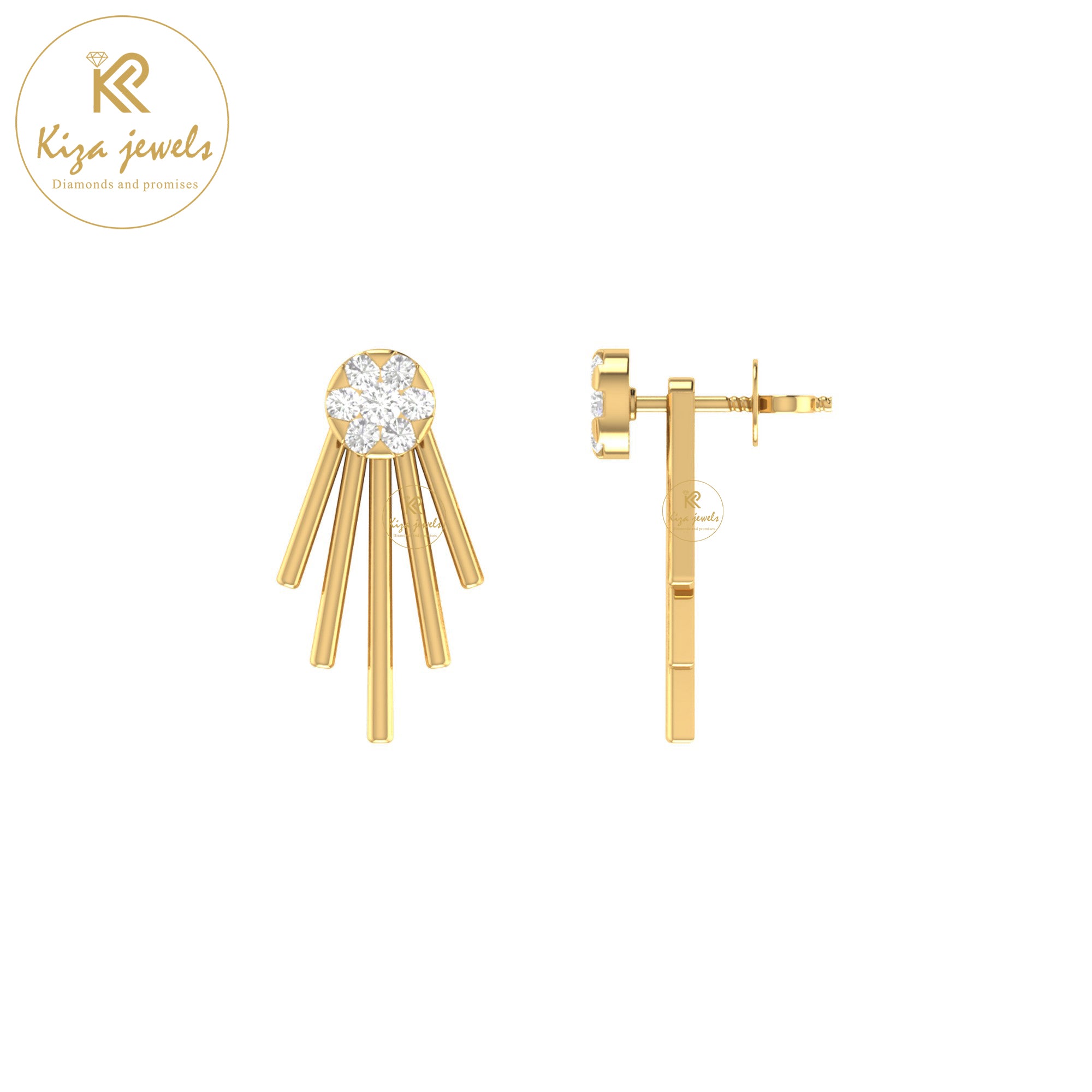 0.13 TDW Round Cut Diamond Stud Earring