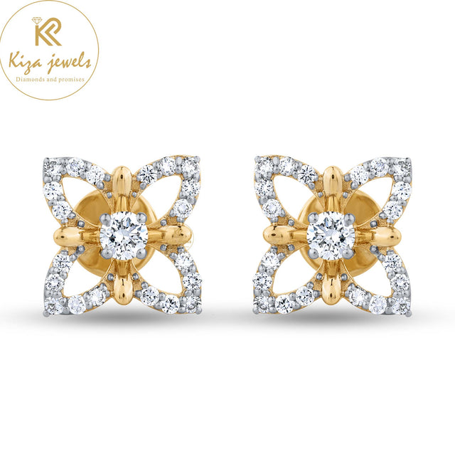 0.48 TDW Round Cut Diamond Stud Earring