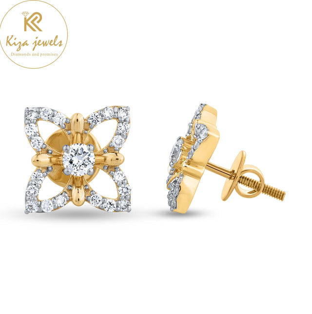 0.48 TDW Round Cut Diamond Stud Earring