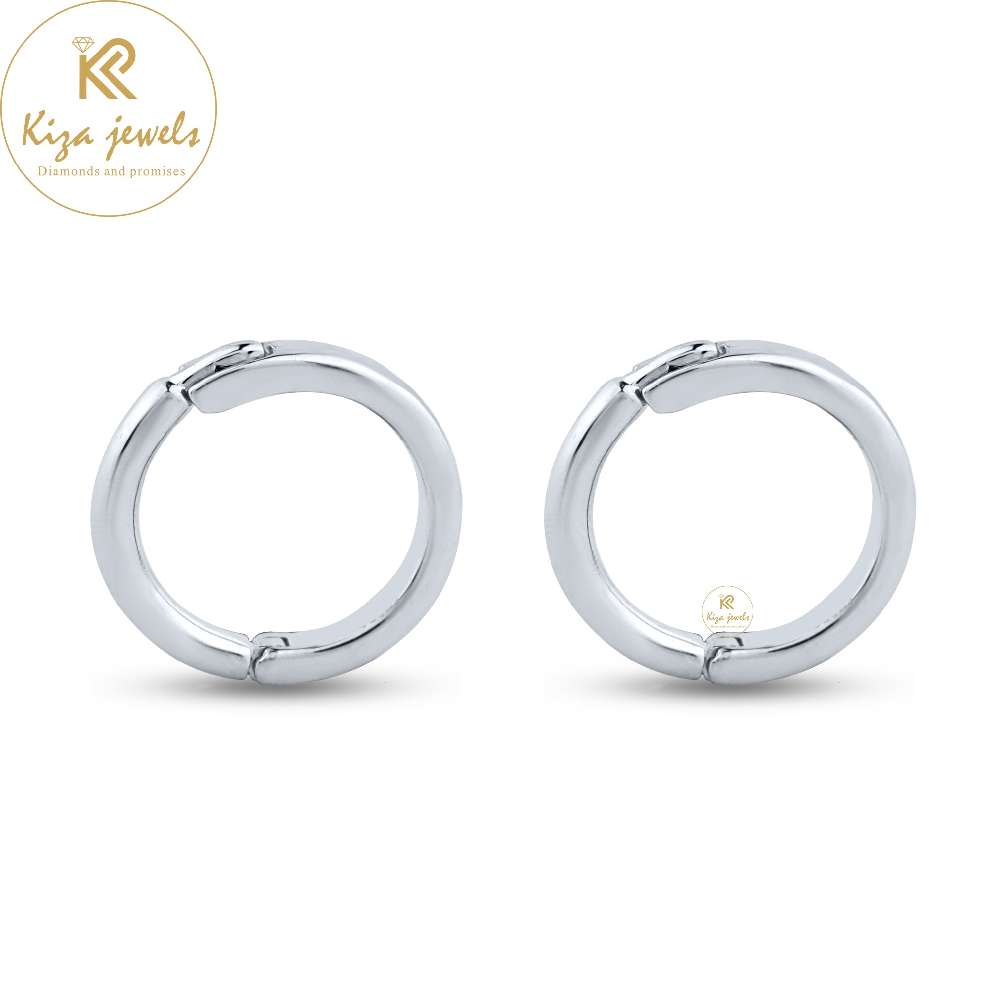 0.09 TDW Round Cut Diamond Hoop Earring