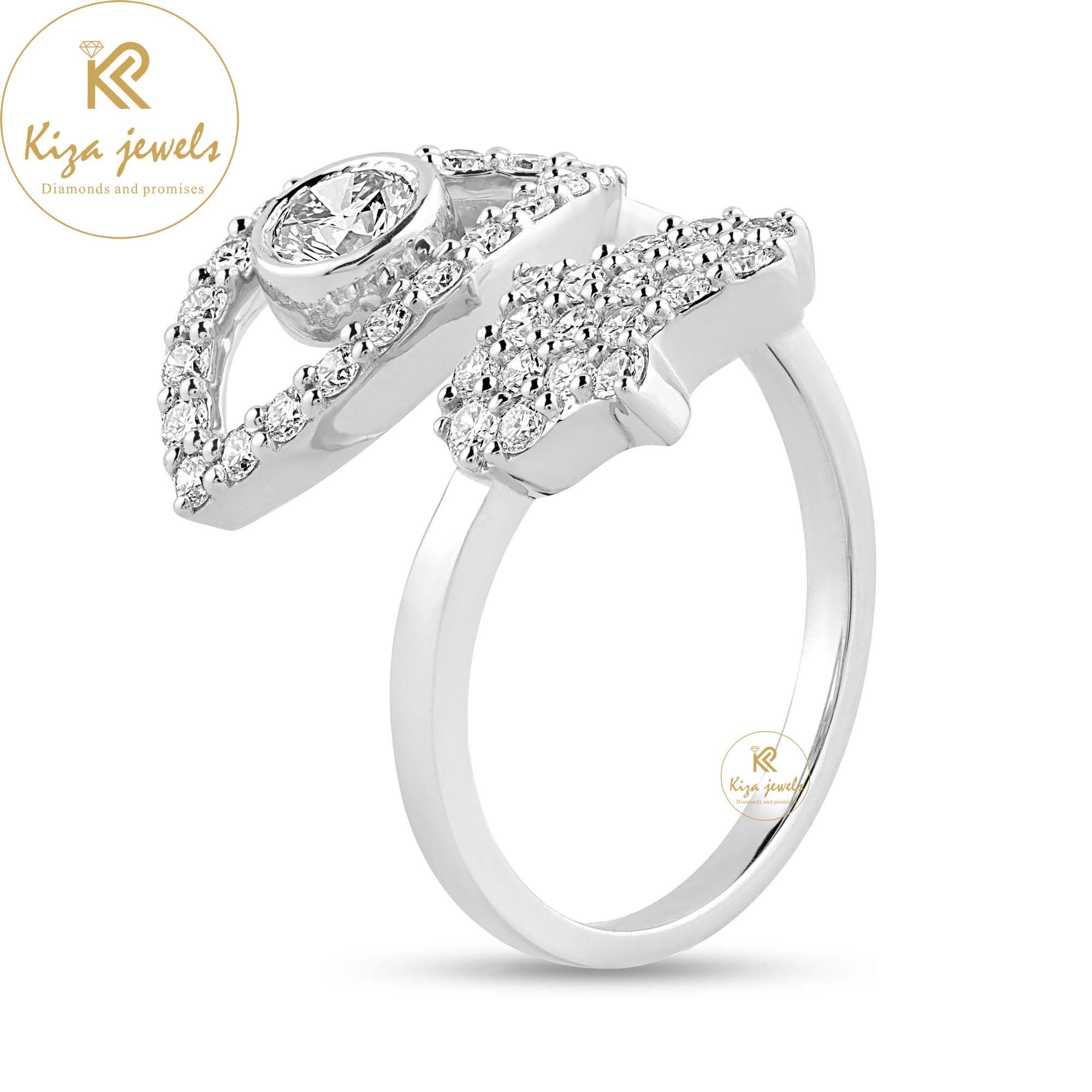 0.79 TDW Round Cut Women's Engagement Diamond Ring