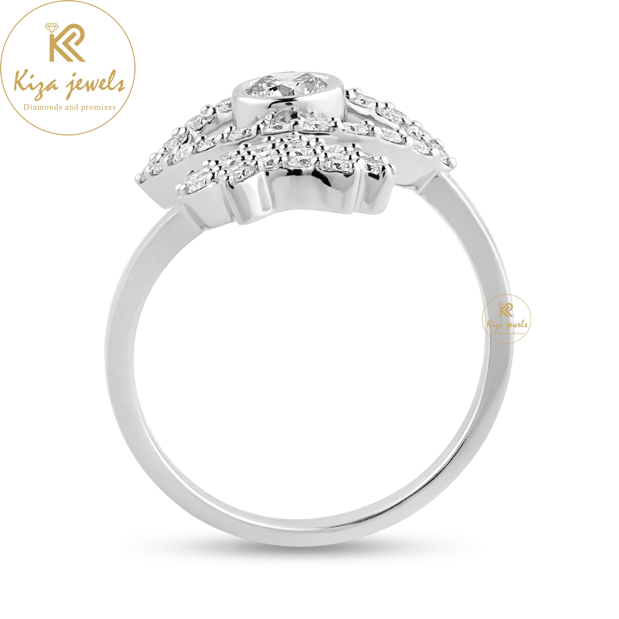 0.79 TDW Round Cut Women's Engagement Diamond Ring