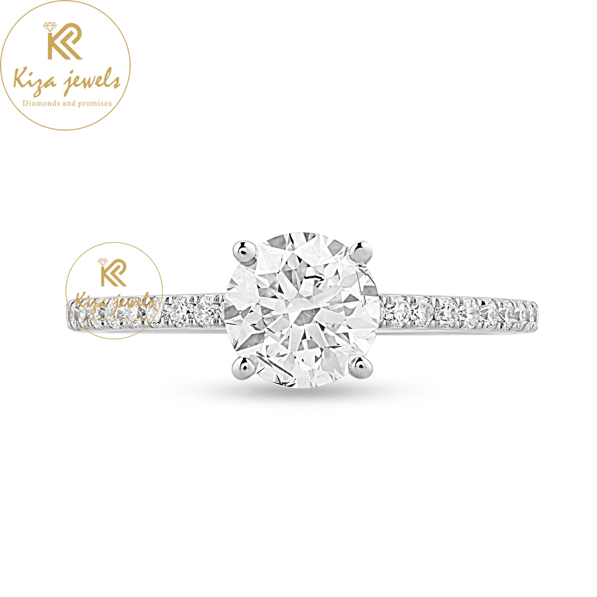 1.33 TDW Round Cut Women's Engagement Diamond Ring