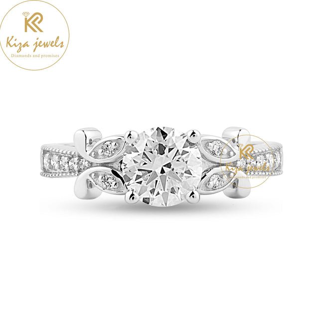 1.29 TDW Round Cut Women's Engagement Diamond Ring