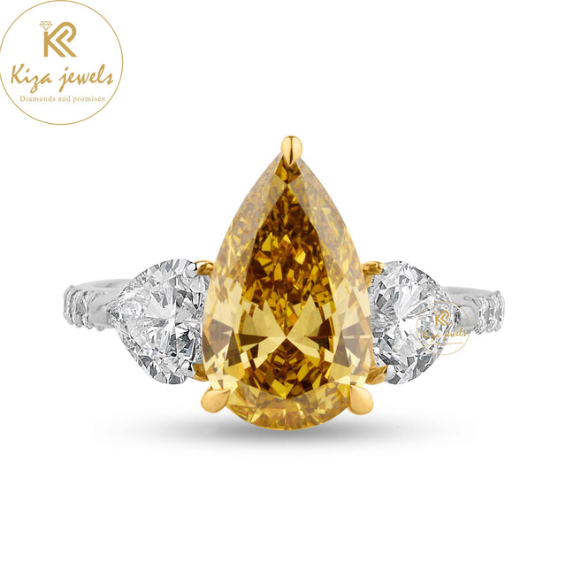 2.87 TDW F.Y. Pear, Round & Heart Cut Women's Engagement Diamond Ring