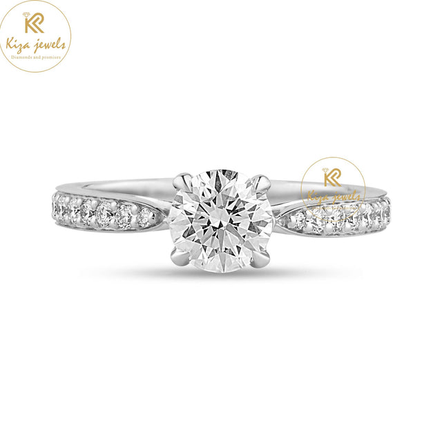 0.918 TDW Round Cut Women's Engagement Diamond Ring