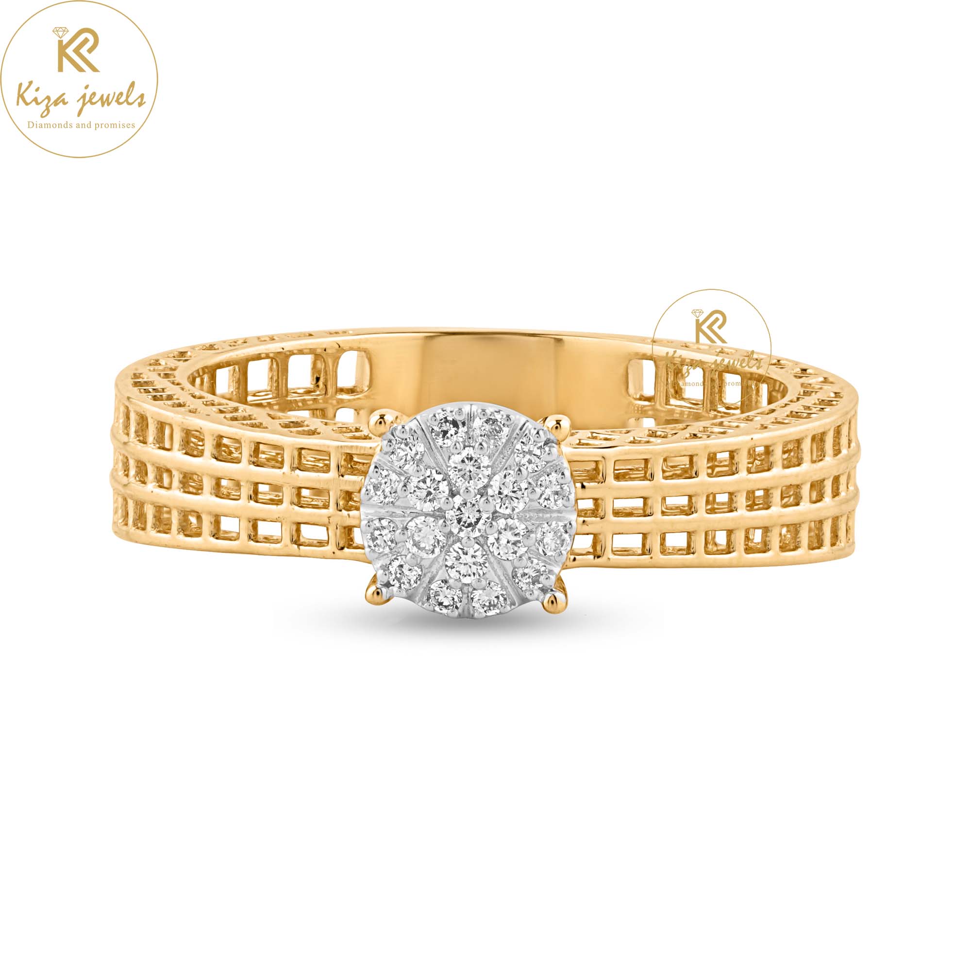 0.144 TDW Round Cut Women's Diamond Ring