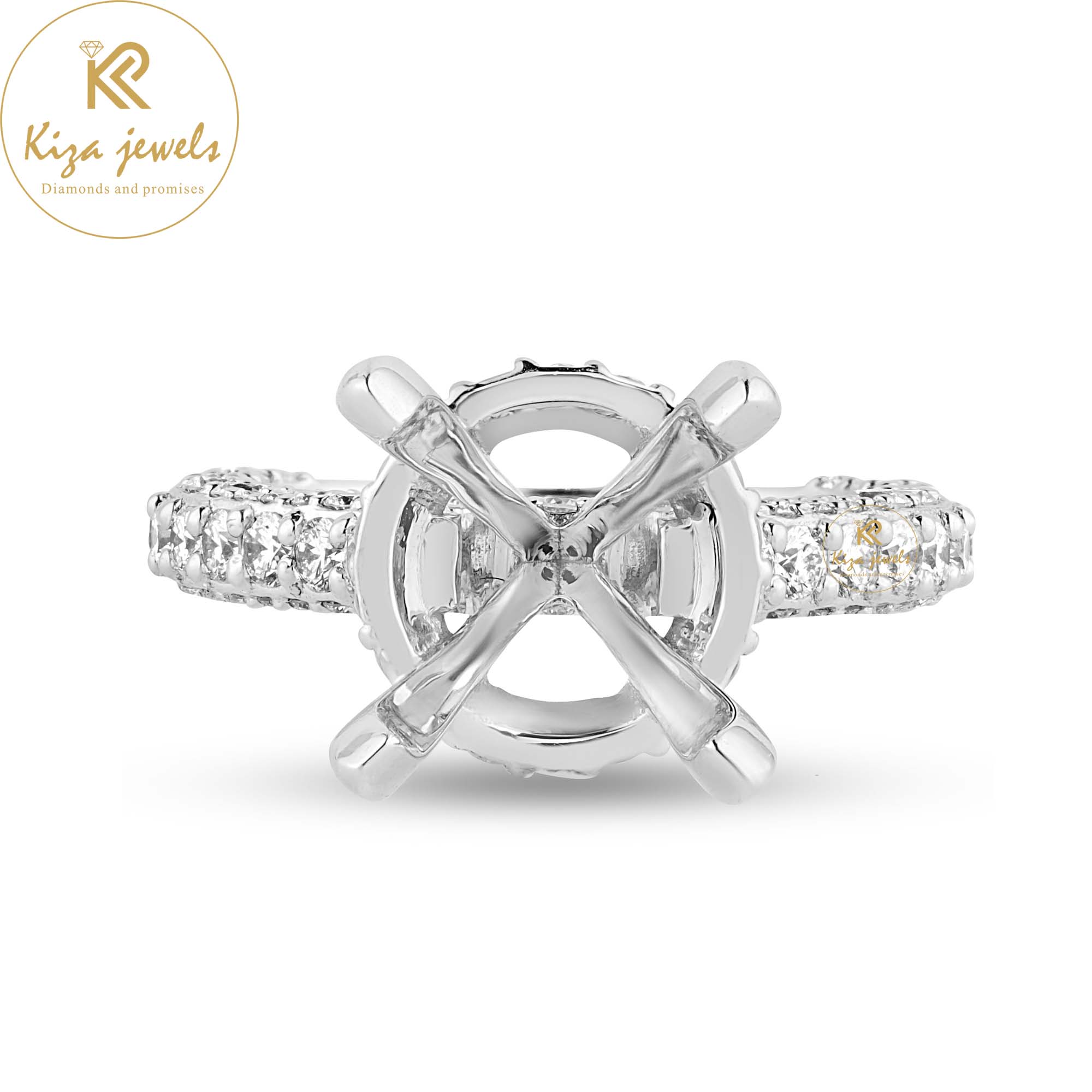 0.45 TDW Round Cut Diamond Women's Engagement Ring