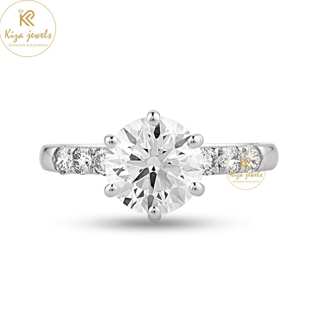 2.348 TDW Round Cut Women's Engagement Diamond Ring