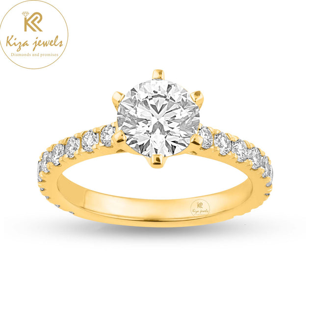 2.28 TDW Round Cut Women's Engagement Diamond Ring