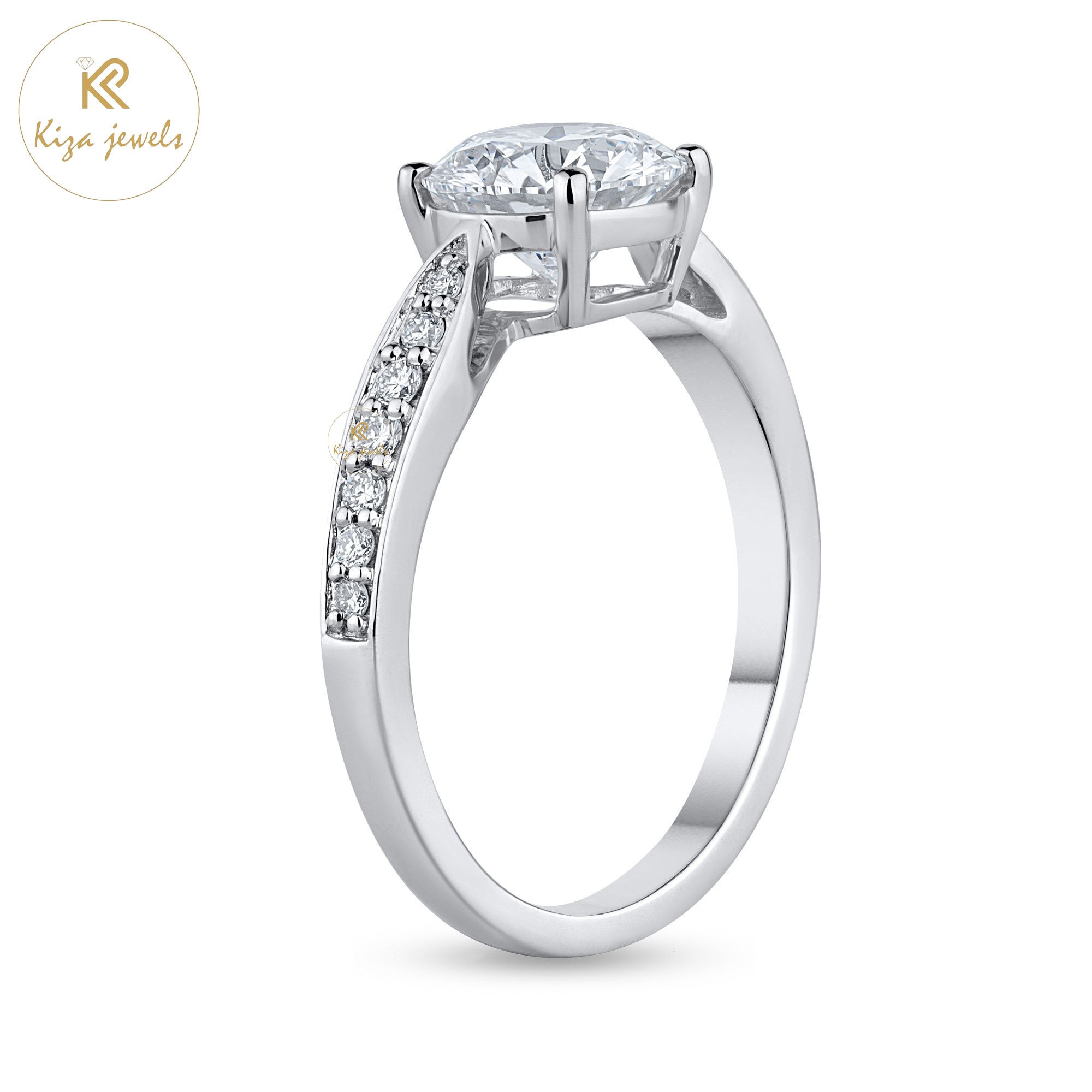 1.50 TDW Round Cut Women's Engagement Diamond Ring