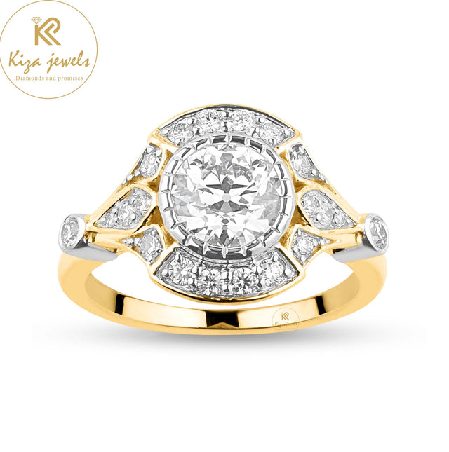 1.595 TDW Round Diamond Women's Engagement Diamond Ring