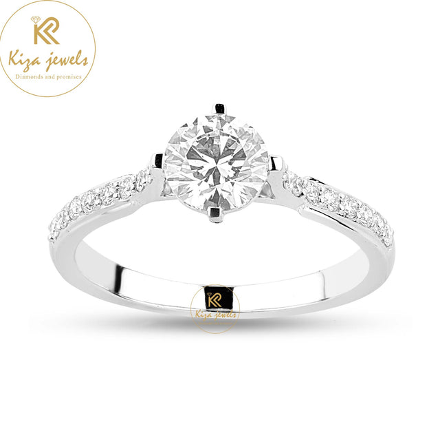 0.98 TDW Round Cut Women's Engagement Diamond Ring