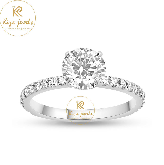 1.43 TDW Round Cut Women's Engagement Diamond Ring