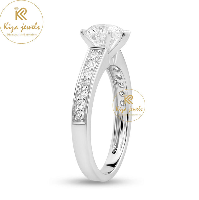 1.568 TDW Heart & Round Cut Women's Engagement Diamond Ring