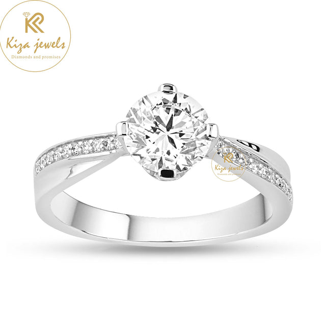 1.37 TDW Round Cut Women's Engagement Diamond Ring