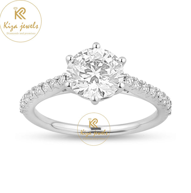 1.192 TDW Round Cut Women's Engagement Diamond Ring