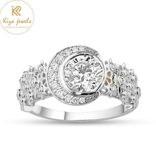 1.14 TDW Round Cut Women's Engagement Diamond Ring