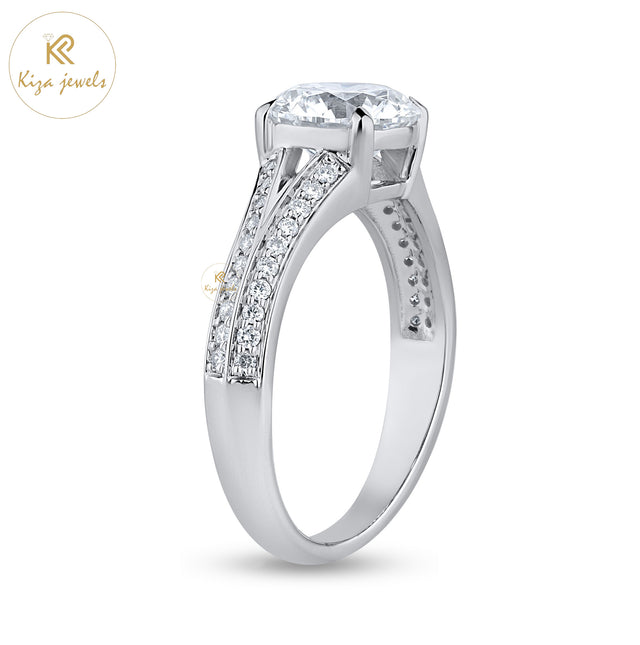 1.70 TDW Round Cut Women's Engagement Diamond Ring