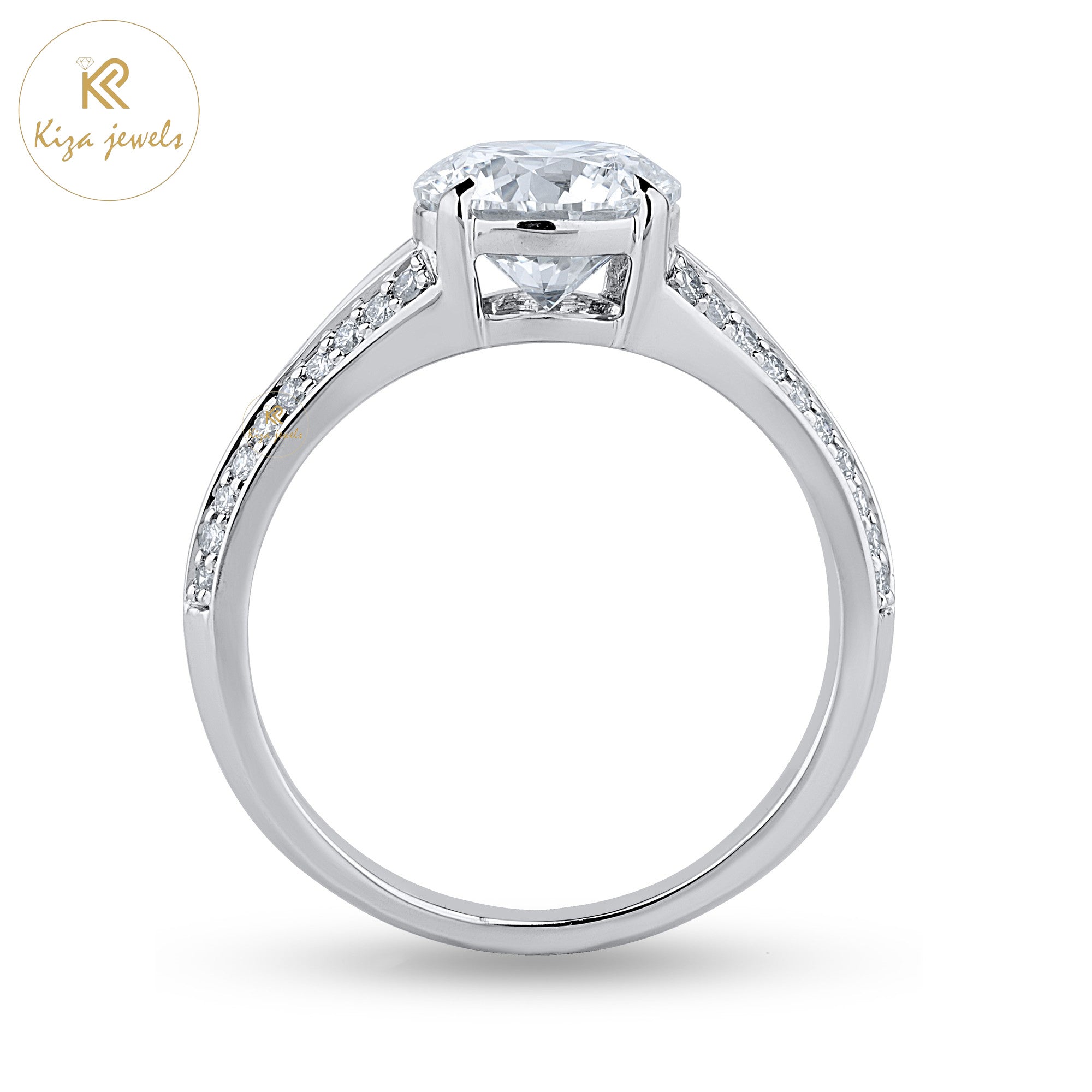 1.70 TDW Round Cut Women's Engagement Diamond Ring