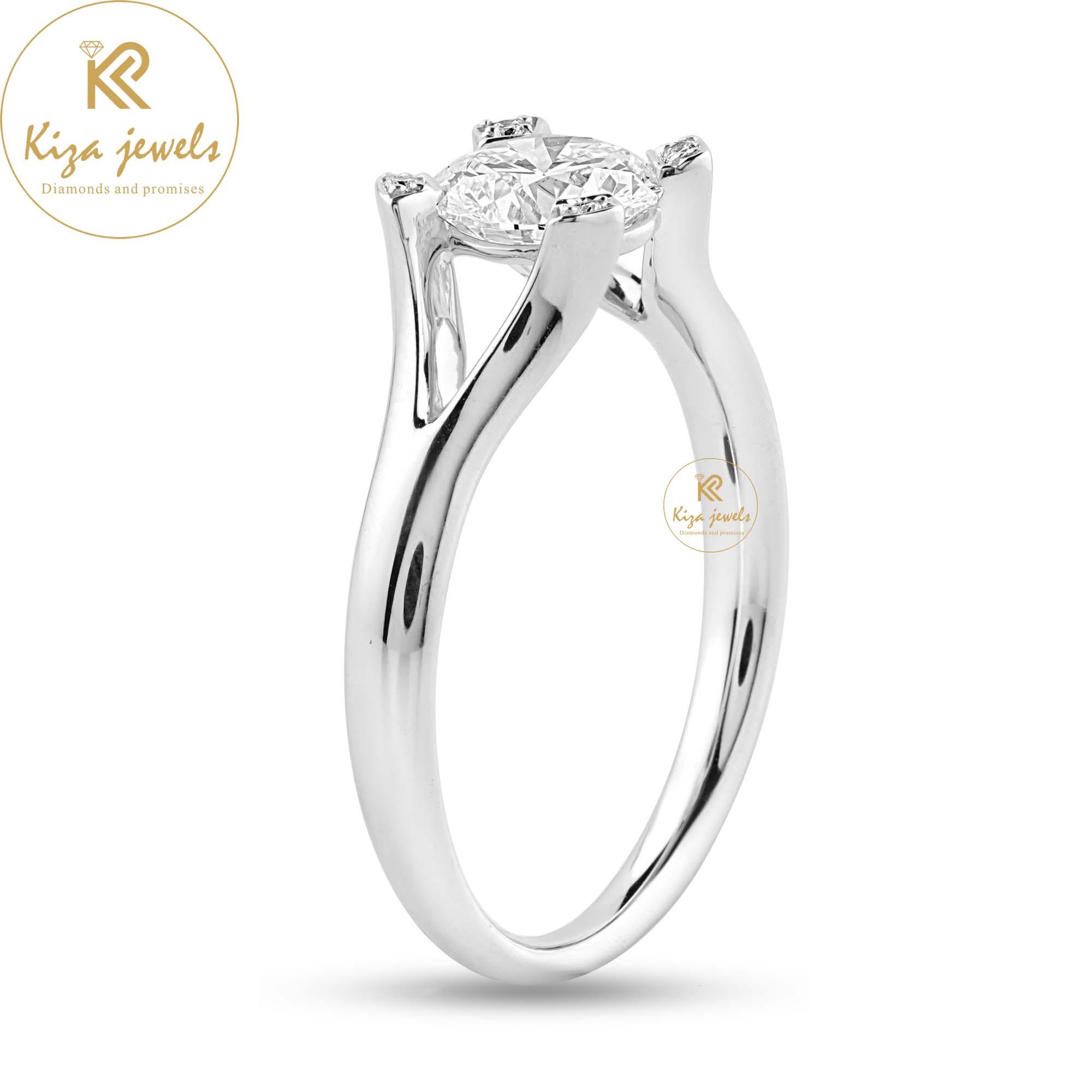 1.02 TDW Round Cut Women's Engagement Diamond Ring