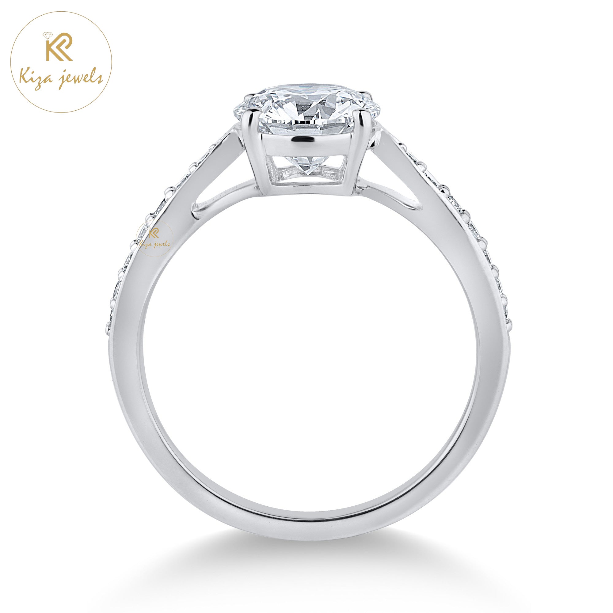 1.50 TDW Round Cut Women's Engagement Diamond Ring