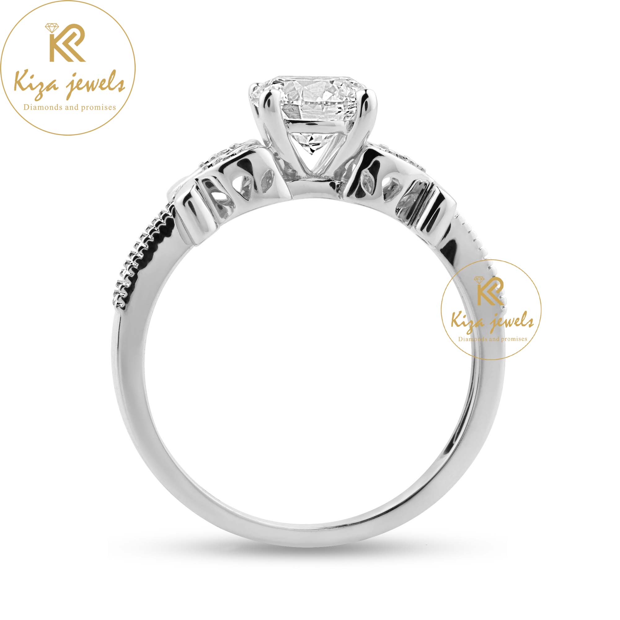 1.29 TDW Round Cut Women's Engagement Diamond Ring