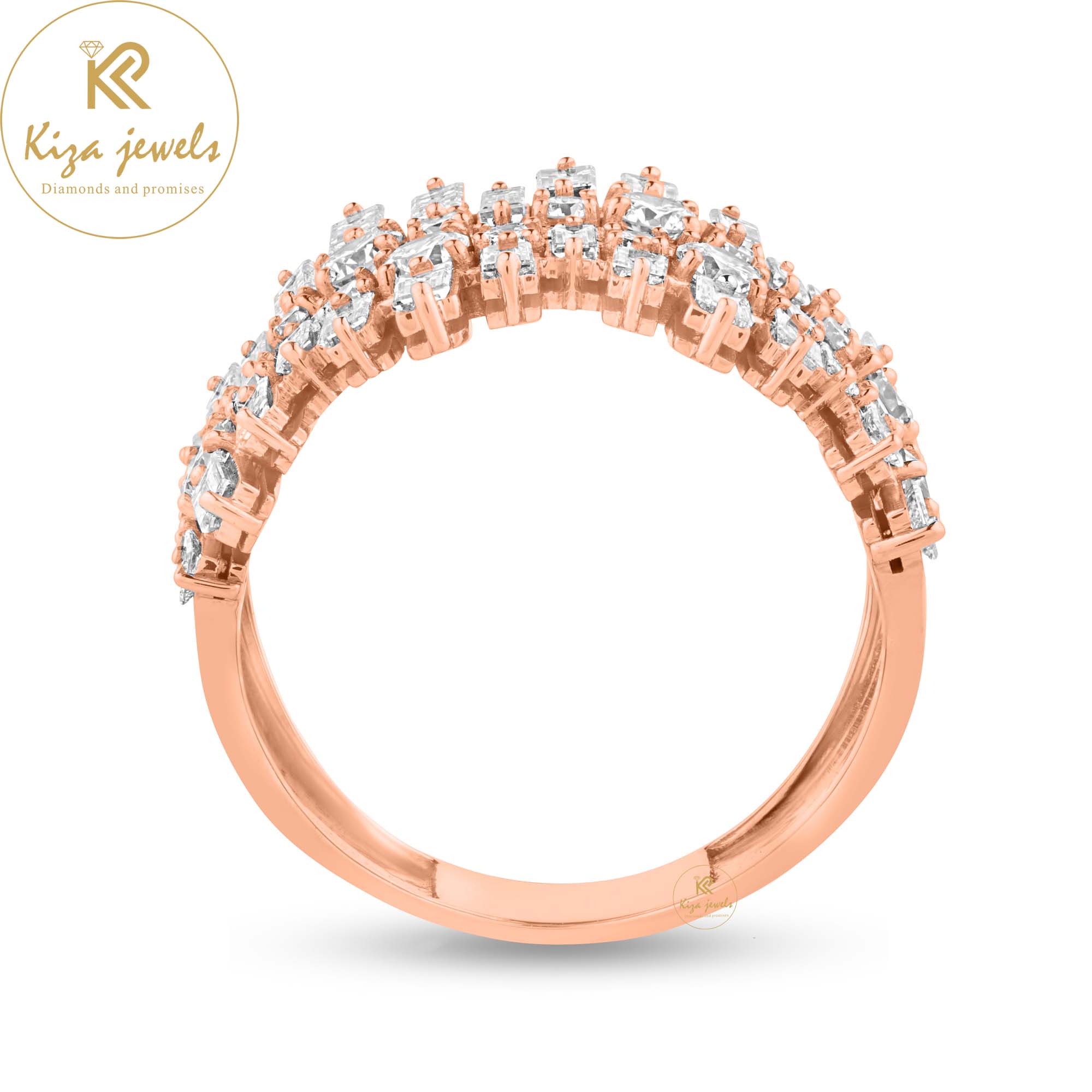 3.35 TDW Baguette & Round Cut Women's Engagement Diamond Ring