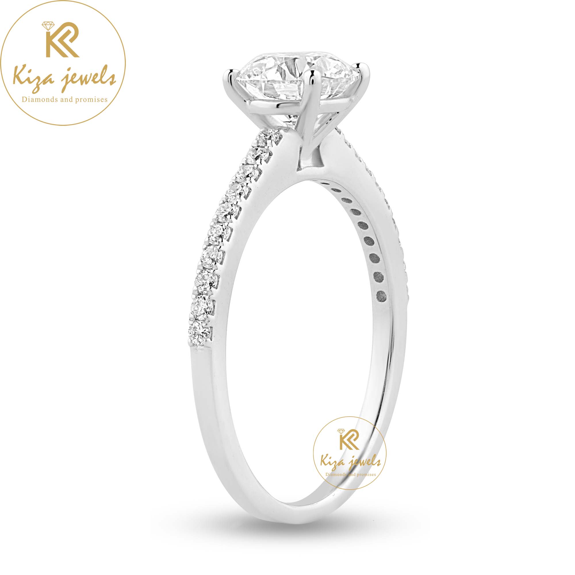 1.33 TDW Round Cut Women's Engagement Diamond Ring