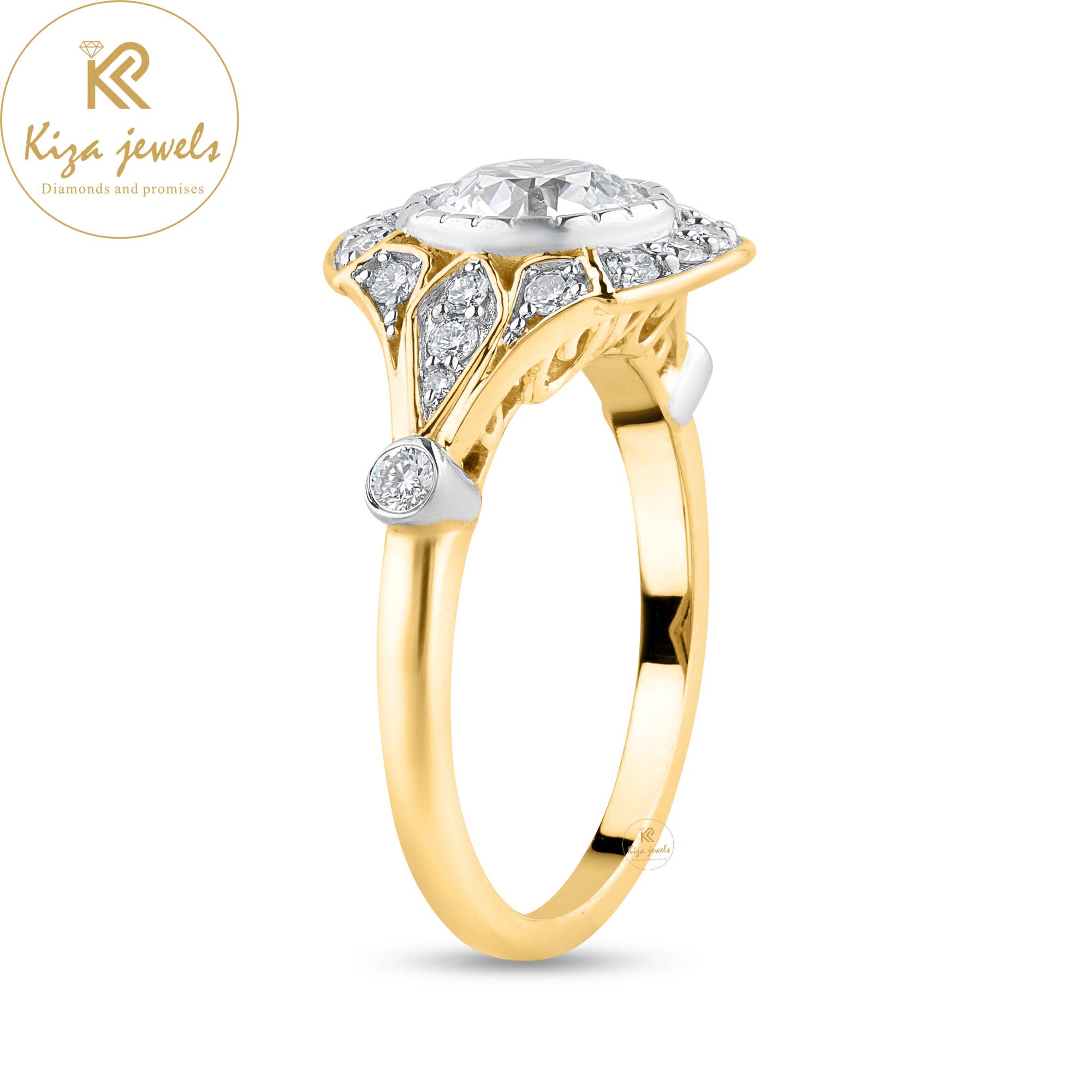 1.595 TDW Round Diamond Women's Engagement Diamond Ring