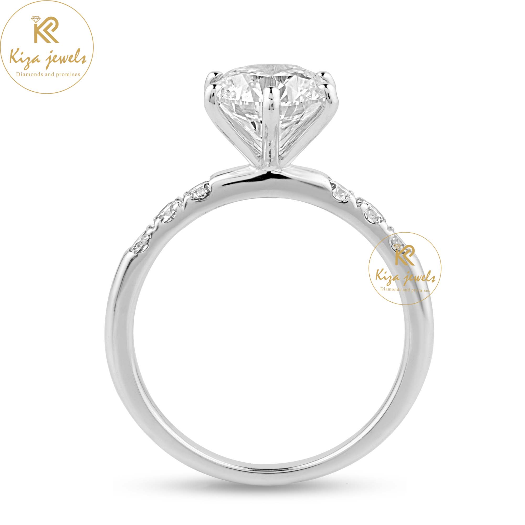 2.348 TDW Round Cut Women's Engagement Diamond Ring