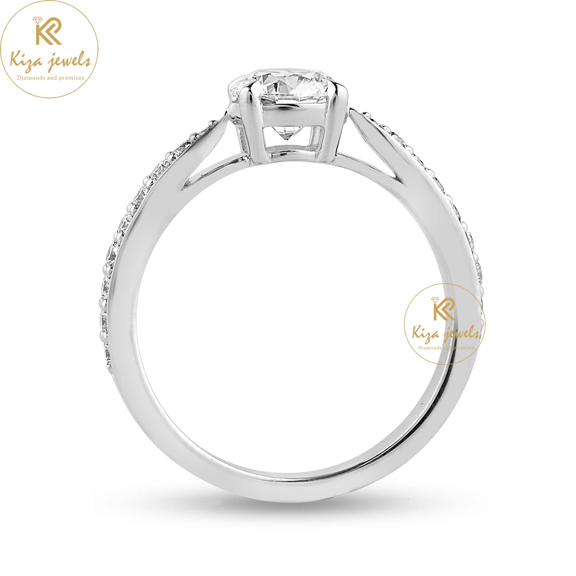 0.918 TDW Round Cut Women's Engagement Diamond Ring