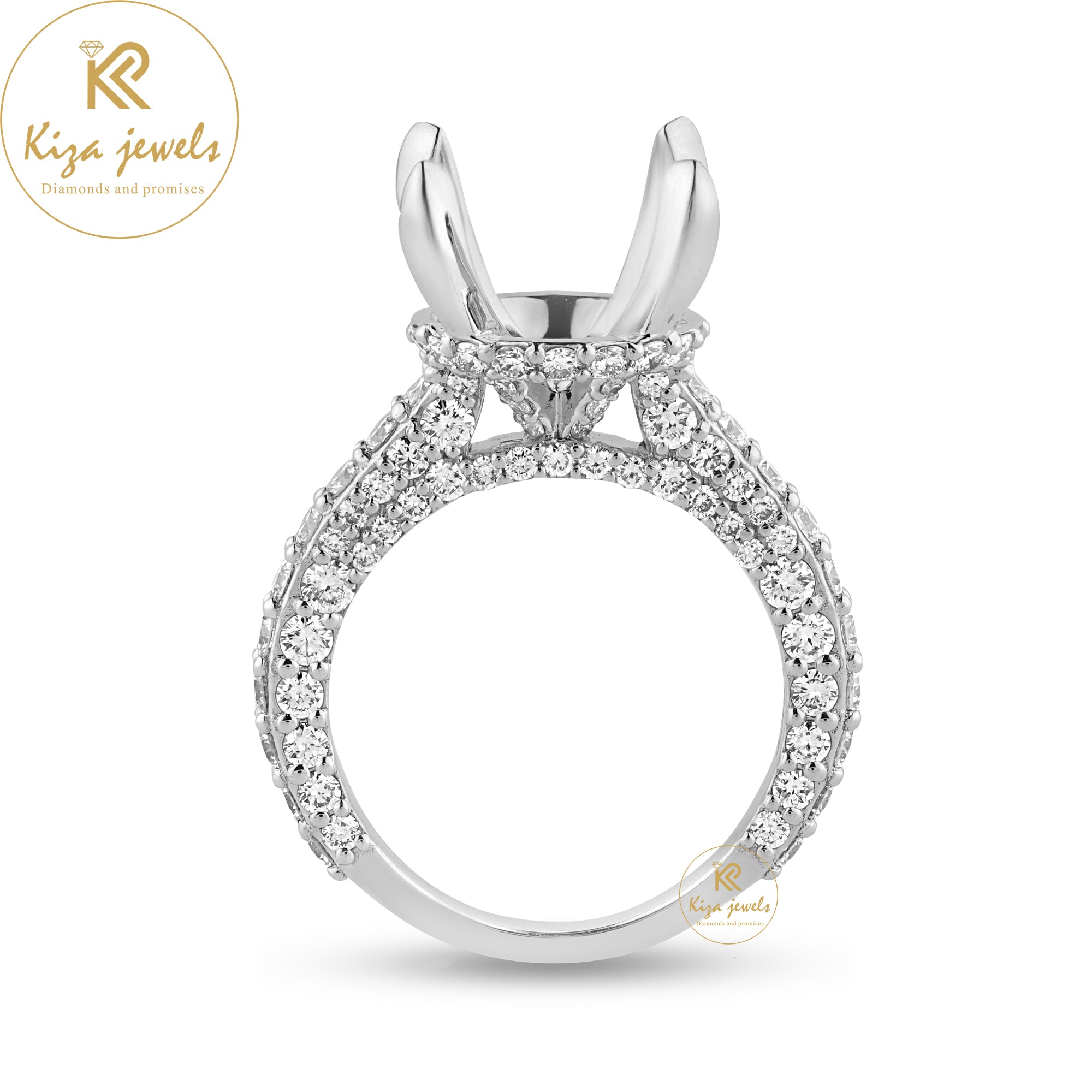 0.45 TDW Round Cut Diamond Women's Engagement Ring