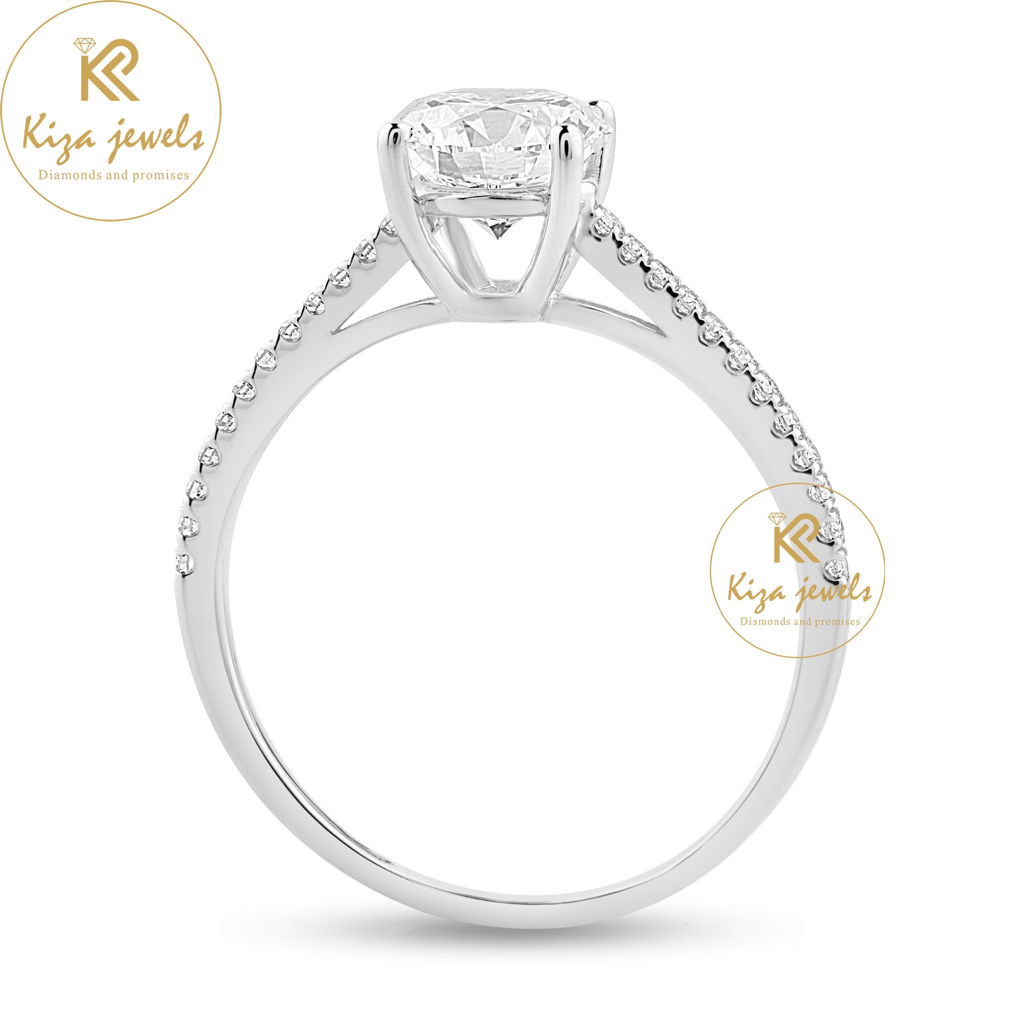 1.396 TDW Round Cut Women's Engagement Diamond Ring