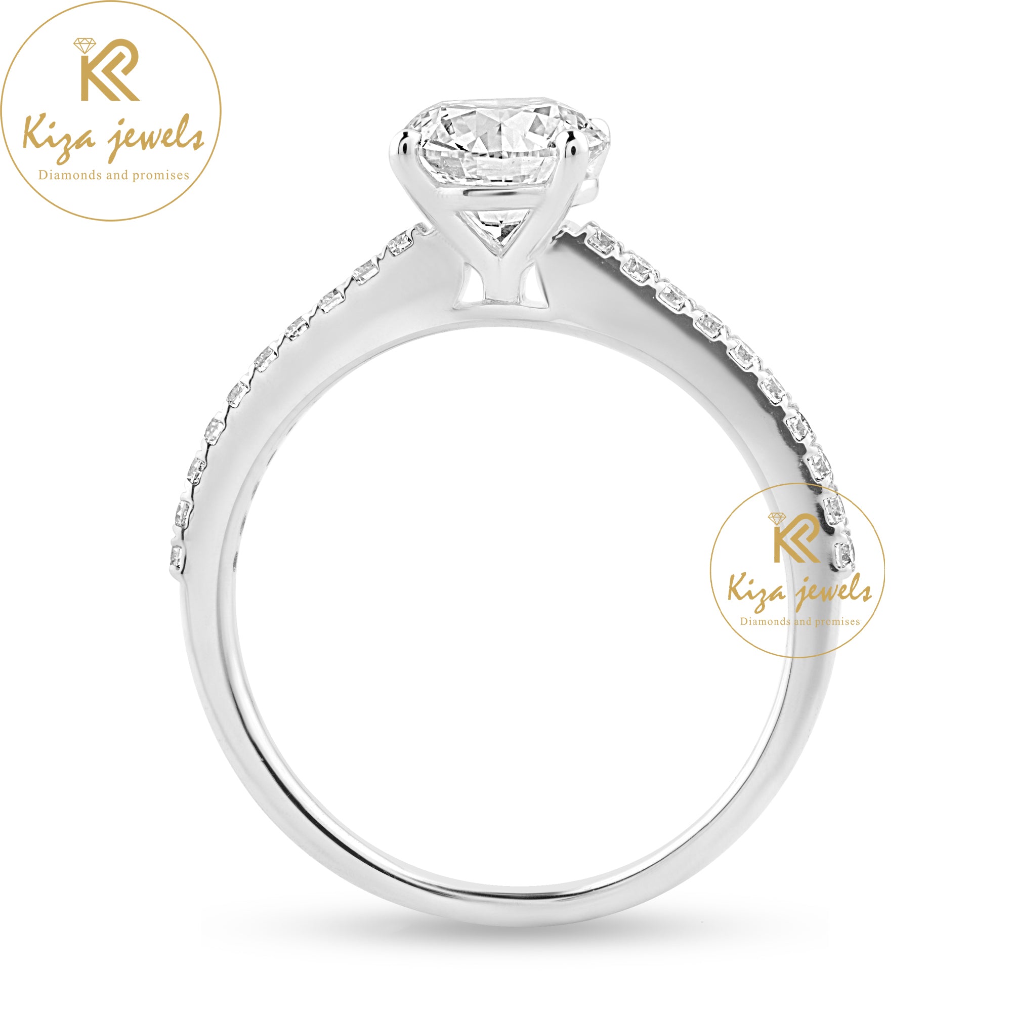 1.33 TDW Round Cut Women's Engagement Diamond Ring