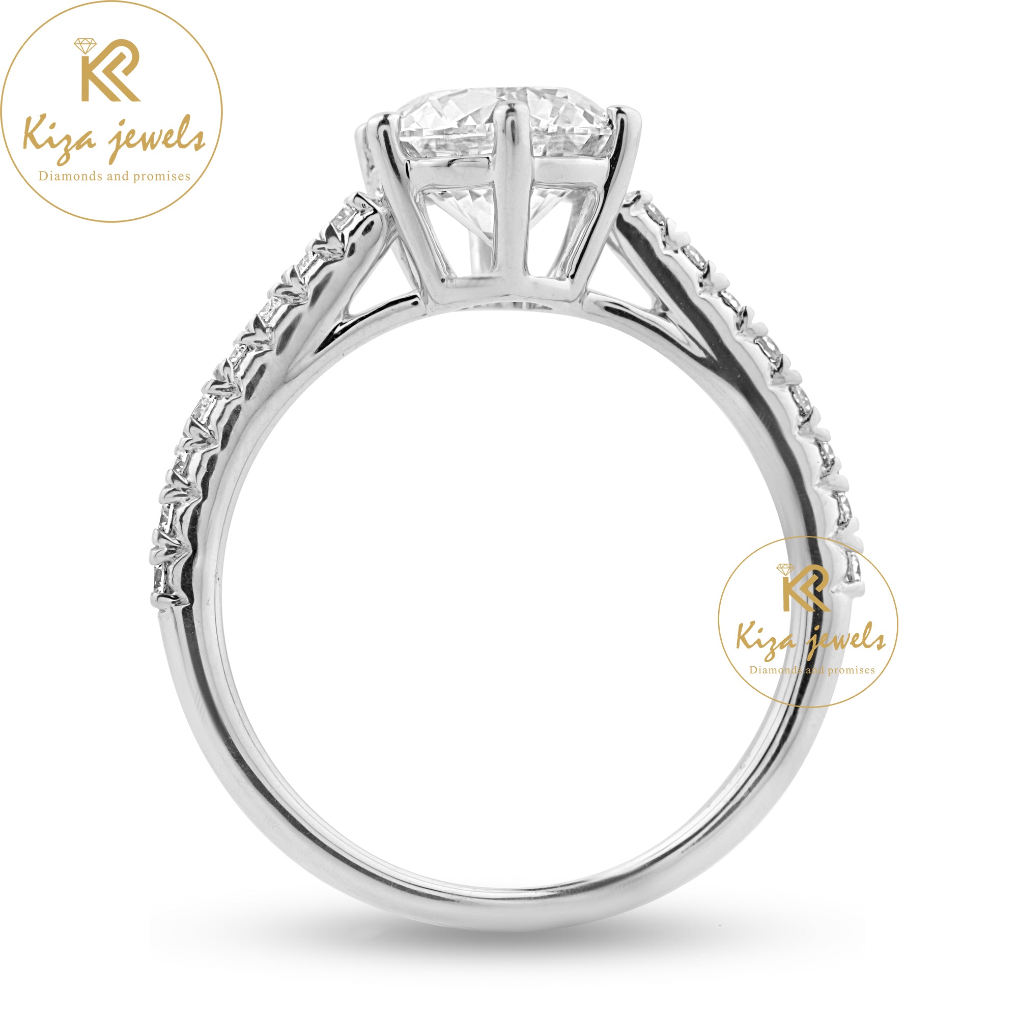 1.192 TDW Round Cut Women's Engagement Diamond Ring