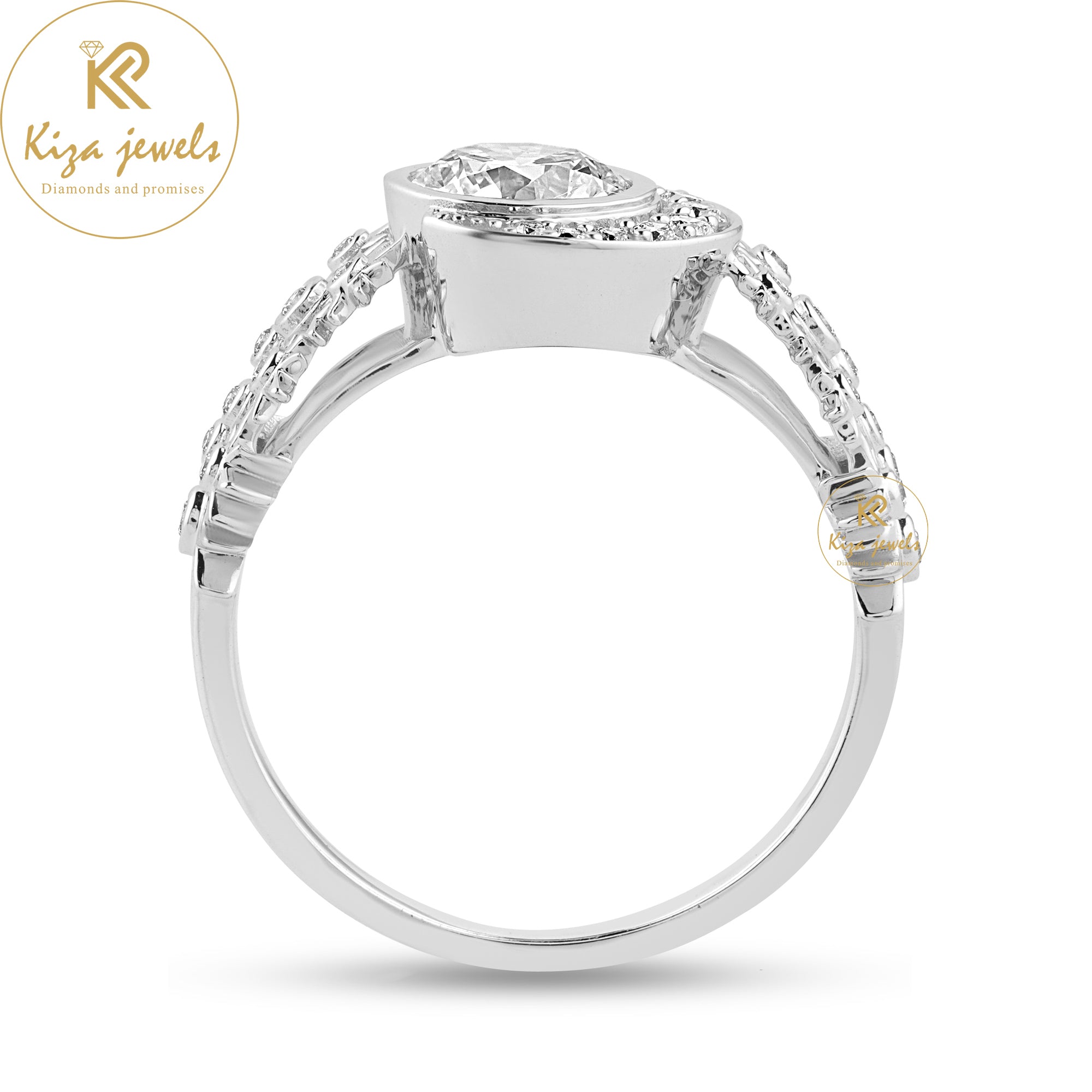 1.14 TDW Round Cut Women's Engagement Diamond Ring