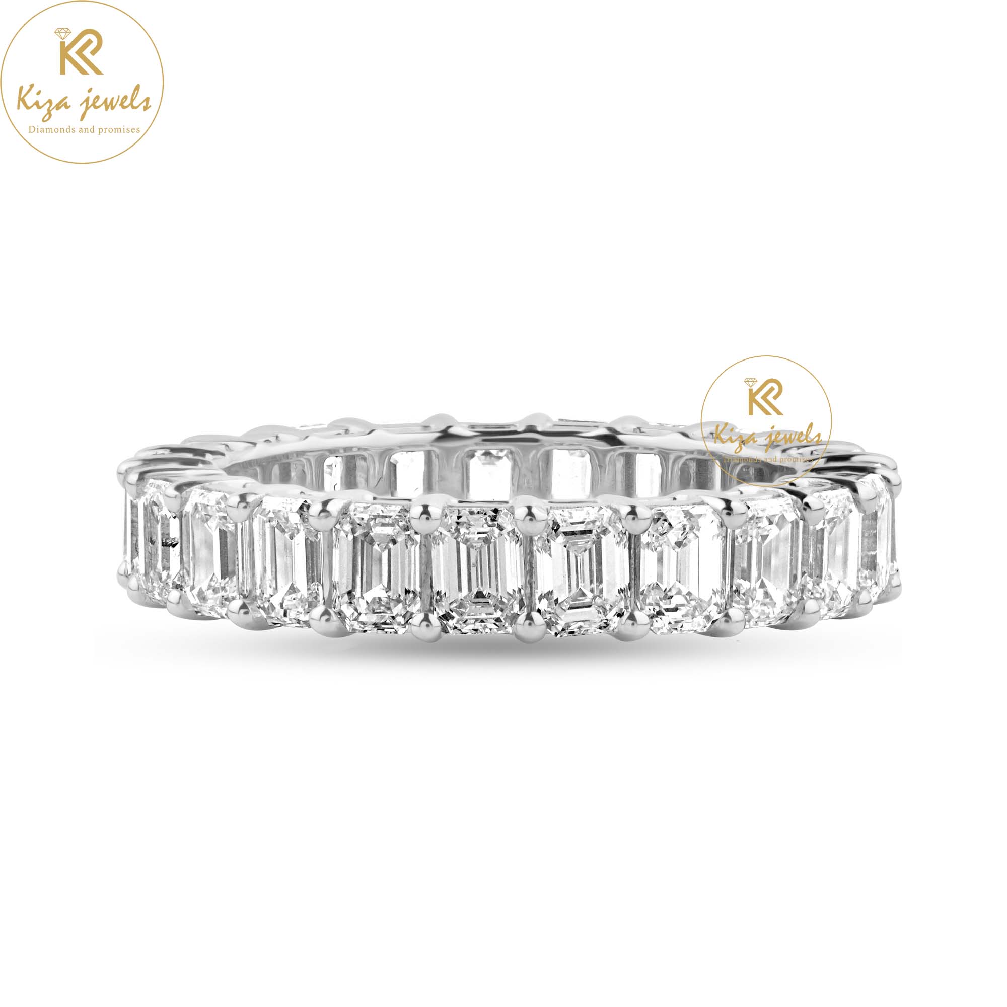 5.75 TDW Emerald Cut Women's Diamond Eternity Band