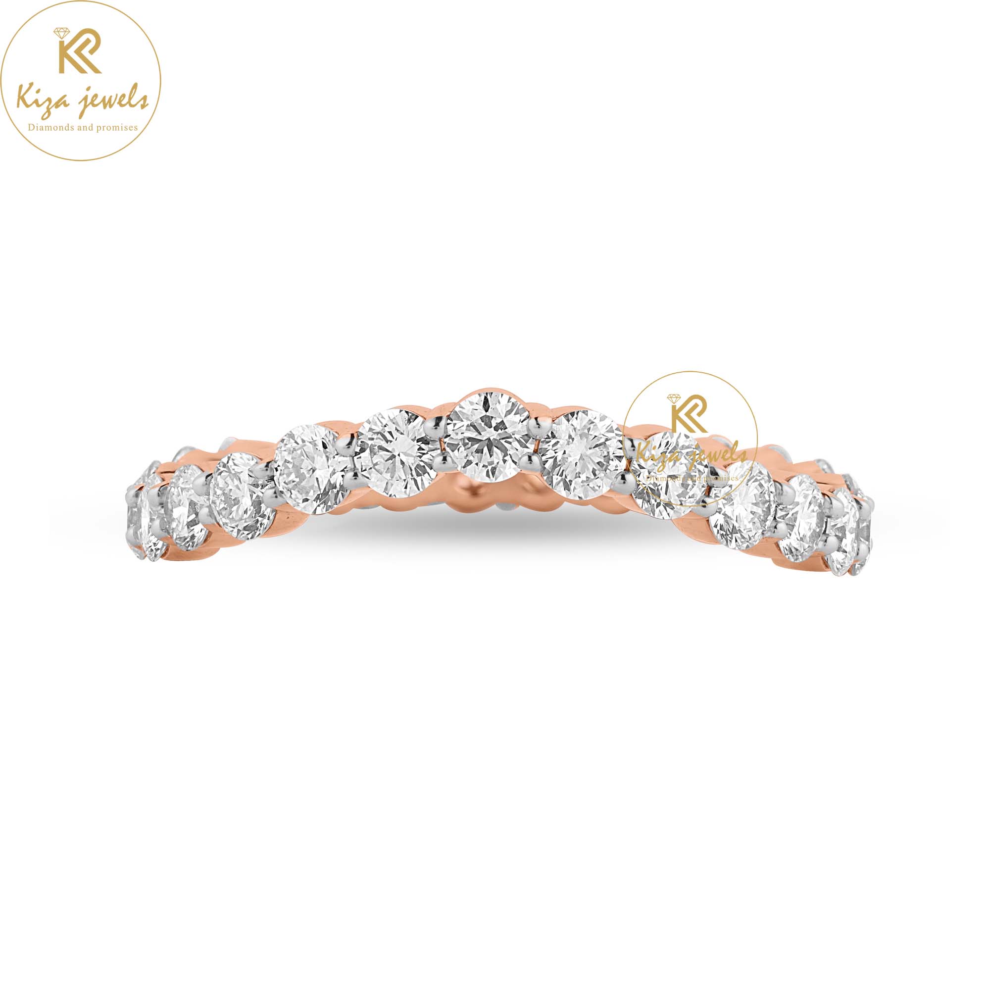 1.925 TDW Round Cut Diamond Ring Full Eternity Band