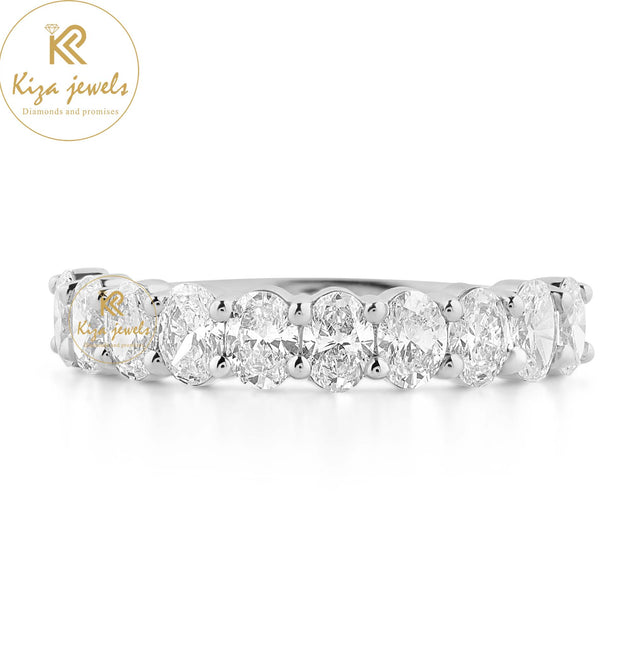 2.03 TDW Oval Cut Women's Diamond Eternity Band