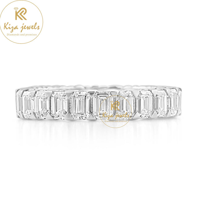 3.08 TDW Emerald Cut Women's Diamond Eternity Band