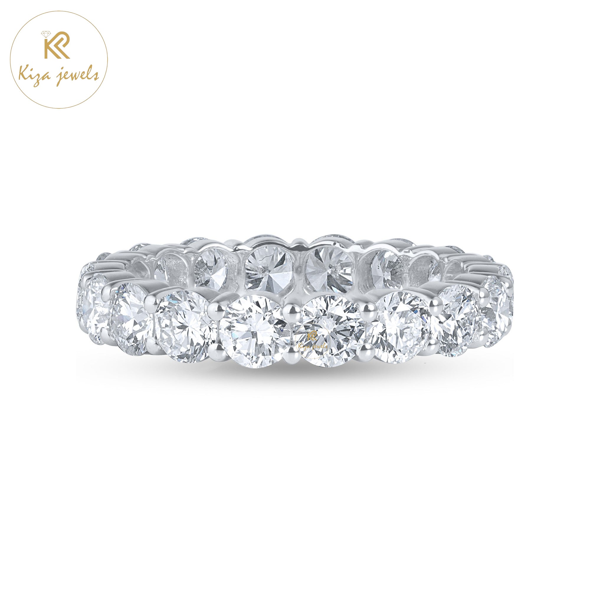 3.40 TDW Round Cut Women's Eternity Diamond Ring